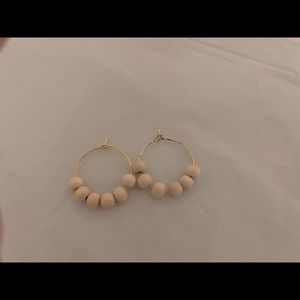 wooden bead earrings